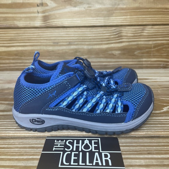 Chaco Other - Chaco Boys 13 Water Shoes Mesh Navy Blue Adjustable Cord Laced Water Sneaker